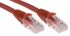 RS PRO Cat5e Male RJ45 to Male RJ45 Ethernet Cable, U/UTP, Red LSZH Sheath, 1m