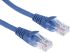 RS PRO Cat5e Male RJ45 to Male RJ45 Ethernet Cable, U/UTP, Blue PVC Sheath, 5m