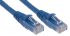RS PRO Cat6 Male RJ45 to Male RJ45 Ethernet Cable, U/UTP, Blue PVC Sheath, 1m