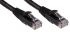 RS PRO Cat6 Male RJ45 to Male RJ45 Ethernet Cable, U/UTP, Black PVC Sheath, 1m