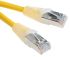 RS PRO Cat5e Male RJ45 to Male RJ45 Ethernet Cable, F/UTP, Yellow PVC Sheath, 2m