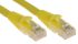 RS PRO Cat6 Male RJ45 to Male RJ45 Ethernet Cable, U/UTP, Yellow LSZH Sheath, 2m