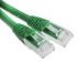 RS PRO Cat5e Male RJ45 to Male RJ45 Ethernet Cable, U/UTP, Green LSZH Sheath, 5m