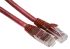 RS PRO Cat6 Male RJ45 to Male RJ45 Ethernet Cable, U/UTP, Red LSZH Sheath, 1m