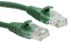 RS PRO Cat5e Male RJ45 to Male RJ45 Ethernet Cable, U/UTP, Green PVC Sheath, 2m