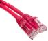 RS PRO Cat6 Male RJ45 to Male RJ45 Ethernet Cable, U/UTP, Red PVC Sheath, 10m