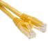 RS PRO Cat6 Male RJ45 to Male RJ45 Ethernet Cable, U/UTP, Yellow PVC Sheath, 3m