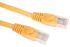RS PRO Cat5e Male RJ45 to Male RJ45 Ethernet Cable, U/UTP, Yellow PVC Sheath, 5m