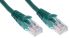 RS PRO Cat5e Male RJ45 to Male RJ45 Ethernet Cable, U/UTP, Green PVC Sheath, 1m