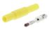 Hirschmann Test & Measurement Yellow Male Banana Plug, 4 mm Connector, Screw Termination, 24A, 1000V ac/dc, Nickel