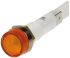 Indikátor pro montáž do panelu 10mm Prominentní barva Oranžová, typ žárovky: Neonová Pájecí plíšek, 230V ac Arcolectric