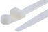 RS PRO Cable Tie, Screw Mount, 317.2mm x 7.8 mm, Natural Nylon, Pk-100