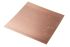 Copper Solid Metal Sheet, 300mm L, 300mm W, 0.35mm Thickness