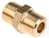 Legris LF3000 Series Straight Threaded Adaptor, R 1/8 Male to R 1/8 Male, Threaded Connection Style