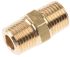 Legris LF3000 Series Straight Threaded Adaptor, R 1/4 Male to R 1/4 Male, Threaded Connection Style
