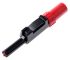 Hirschmann Test & Measurement Red Male Banana Plug, 4 mm Connector, Solder Termination, 30A, 60V dc, Nickel Plating