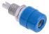 Hirschmann 4 mm香蕉插座, 蓝色, 30 V ac, 60V 直流, 32A, 焊接式, 23.5mm长, 镀锡, 930176102