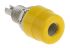 Hirschmann 4 mm香蕉插座, 黄色, 30 V ac, 60V 直流, 32A, 焊接式, 23.5mm长, 镀锡, 930176103