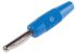 Hirschmann Test & Measurement Blue Male Banana Plug, 4 mm Connector, Screw Termination, 16A, 30 V ac, 60V dc, Nickel