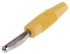Hirschmann Test & Measurement Yellow Male Banana Plug, 4 mm Connector, Screw Termination, 16A, 30 V ac, 60V dc, Nickel