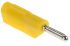Adapter z wtykiem bananowym Męski Śruba typ Wtyk bananowy Żółty 30A Hirschmann Test & Measurement rozmiar 4 mm