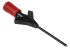 Hirschmann Test & Measurement Red Grabber Clip, 2A, 60V dc, 1.4mm Tip, 2mm Socket, PBT Insulation
