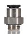 Legris LF3000 Series Straight Threaded Adaptor, G 1/8 Male to Push In 6 mm, Threaded-to-Tube Connection Style
