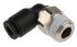 Legris LF3000 Series Elbow Threaded Adaptor, R 1/8 Male to Push In 4 mm, Threaded-to-Tube Connection Style
