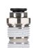 Legris LF3000 Series Straight Threaded Adaptor, R 1/4 Male to Push In 6 mm, Threaded-to-Tube Connection Style