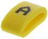 HellermannTyton Ovalgrip Slide On Cable Markers, Black on Yellow, Pre-printed "A", 2.5 → 6mm Cable