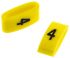 HellermannTyton Ovalgrip Slide On Cable Markers, Black on Yellow, Pre-printed "4", 2.5 → 6mm Cable