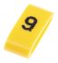 HellermannTyton Ovalgrip Slide On Cable Markers, Black on Yellow, Pre-printed "9", 2.5 → 6mm Cable