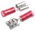 TE Connectivity PIDG FASTON .250 Red Insulated Female Spade Connector, Receptacle, 6.35 x 0.81mm Tab Size, 0.3mm² to
