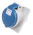 MENNEKES IP44 Blue Panel Mount 3P Angled Industrial Power Socket, Rated At 32A, 230 V