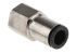Legris LF3000 Series Straight Threaded Adaptor, G 1/4 Female to Push In 8 mm, Threaded-to-Tube Connection Style