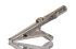 RS PRO Crocodile Clip, Nickel-Plated Steel Contact, 5A