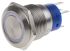 RS PRO Illuminated Push Button Switch, Momentary, Panel Mount, 19.2mm Cutout, SPDT, White LED, 24V, IP67