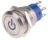 RS PRO Illuminated Push Button Switch, Latching, Panel Mount, 19mm Cutout, DPDT, Blue LED, 250V ac, IP67