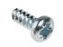 RS PRO Bright Zinc Plated, Clear Passivated Steel Pan Head Thread Forming Screw, N°6 x 9mm Long