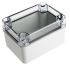 Fibox Piccolo Series Grey Polycarbonate Enclosure, IP66, IP67, Transparent Lid, 110 x 80 x 65mm