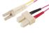 RS PRO LC to SC Duplex Multi Mode OM4 Fibre Optic Cable, 900μm, Violet, 2m