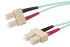 RS PRO SC to SC Duplex Multi Mode OM3 Fibre Optic Cable, 900μm, Blue, 2m