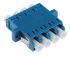 RS PRO LC to LC Single Mode Duplex Fibre Optic Adapter, 0.1dB Insertion Loss