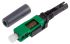 Conector de fibra óptica SC RS PRO, de color Verde, pulido APC, Modo Único, Símplex, para fibra de 9/125μm, p.