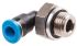 Festo QS Series Elbow Threaded Adaptor, G 1/8 Male to Push In 4 mm, Threaded-to-Tube Connection Style, 186268
