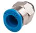 Festo QS Series Straight Threaded Adaptor, M5 Male to Push In 6 mm, Threaded-to-Tube Connection Style, 153306