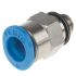 Festo QS Series Straight Threaded Adaptor, M6 Male to Push In 6 mm, Threaded-to-Tube Connection Style, 132600