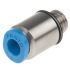 Festo QS Series Straight Threaded Adaptor, M7 Male to Push In 4 mm, Threaded-to-Tube Connection Style, 153319