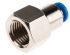 Festo QS Series Straight Threaded Adaptor, G 1/4 Female to Push In 4 mm, Threaded-to-Tube Connection Style, 190650