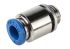 Festo QS Series Straight Threaded Adaptor, G 1/8 Male to Push In 6 mm, Threaded-to-Tube Connection Style, 186107